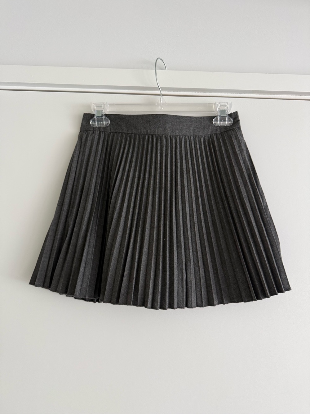 Zara Charcoal Pleated Mini Skirt (with shorts)
